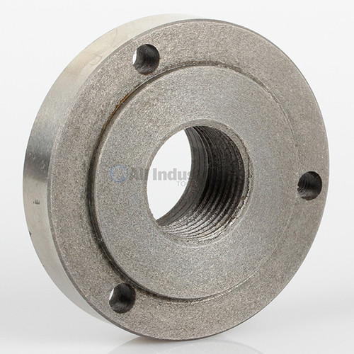 All Industrial 47854 | Threaded Back Plate Adapter 4" 3-Hole 1"-8 for Lathe Chucks