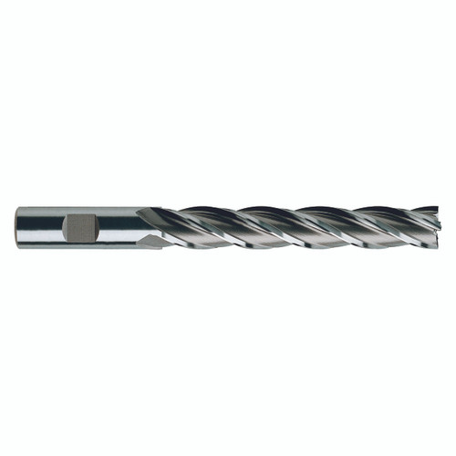 YG1 06241HF | 2" Diameter x 2" Shank x 8" LOC x 11-3/4" OAL x 30 Degree Helix Angle 6 Flute TiAlN-Futura Coated HSS E1037 Extra Long Square End Mill