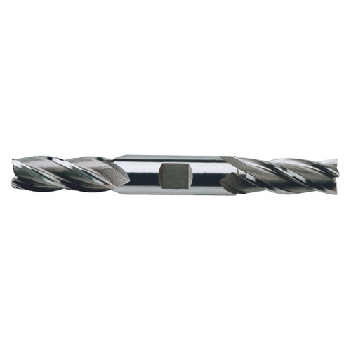YG1 12127HF | 13/16" Diameter x 7/8" Shank x 1-7/8" LOC x 6-1/8" OAL x 30 Degree Helix Angle 4 Flute TiAlN-Futura Coated HSS E1051 Double Ended Square End Mill