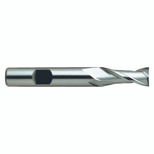 YG1 15046 | 32.00mm Diameter x 1" Shank x 2" LOC x 4-1/2" OAL x 30 Degree Helix Angle 2 Flute Bright Coated HSS E1482 Square End Mill