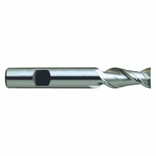 YG1 17211HE | 1-1/2" Diameter x 1-1/4" Shank x 2" LOC x 4-1/2" OAL x 42 Degree Helix Angle 2 Flute AlTiN Coated HSS E1070 Square End Mill
