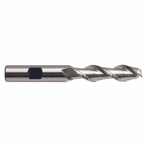 YG1 18063HC | 7/16" Diameter x 1/2" Shank x 1-3/4" LOC x 3-3/4" OAL x 42 Degree Helix Angle 2 Flute TiCN Coated HSS E1071 Long Length Square End Mill