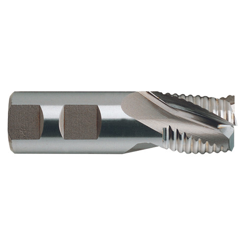 YG1 63305CF | 3/8" Diameter x 3/8" Shank x 3/8" LOC x 2-5/32" OAL x 30 Degree Helix Angle 3 Flute TiAIN F Coated HSSCo8 E2241 Tooth Rougher Square End Mill