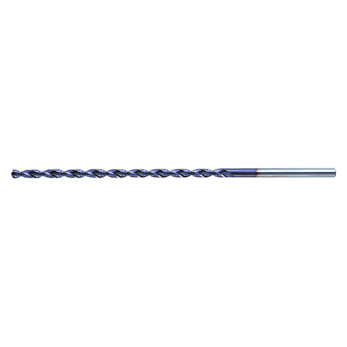 Nachi 0641150 | 4.60mm Diameter x 4.60mm Shank x 126.00mm OAL 2 Flute TiAlN  Coated High Speed Cobalt Steel Jobber Length Drill Bit