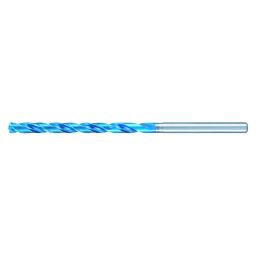 Nachi 0730353 | 10.20mm Diameter x 11.00mm Shank x 197.00mm OAL 2 Flute Aqua EX Coated Carbide Extra Long Drill Bit