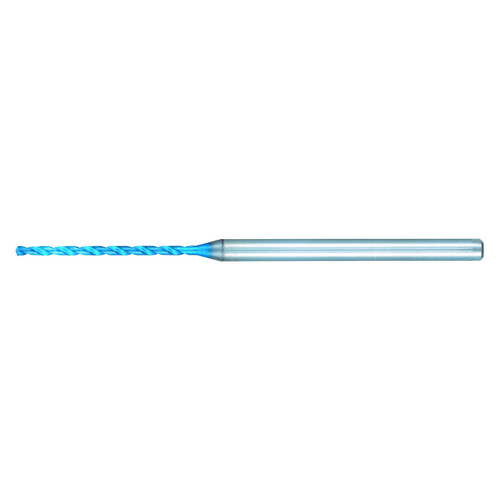 Nachi 0734009 | 2.30mm Diameter x 3.00mm Shank x 93.00mm OAL 2 Flute Aqua EX Coated Carbide Extra Long Drill Bit