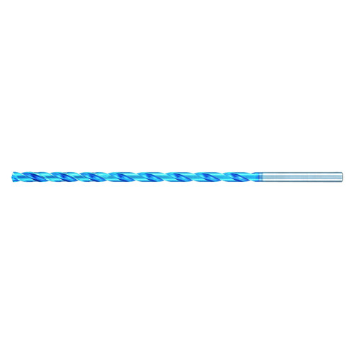 Nachi 1519406 | 19/64" Diameter x 8.00mm Shank x 234.00mm OAL 2 Flute Aqua EX Coated Carbide Extra Long Drill Bit