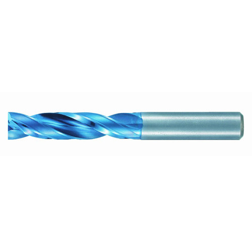 Nachi 0719086 | 6.10mm Diameter x 7.00mm Shank x 88.00mm OAL 2 Flute Aqua EX Coated Carbide Screw Machine Length Drill Bit