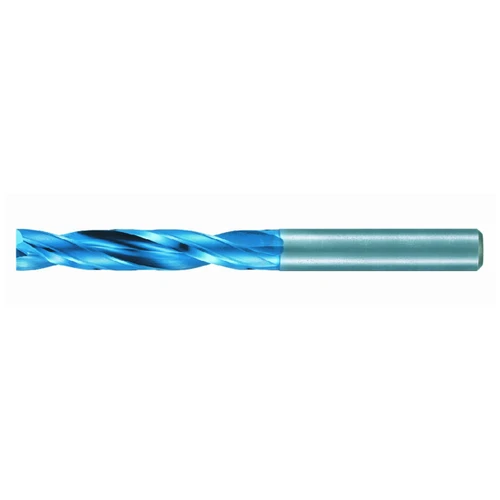 Nachi 0721472 | 10.20mm Diameter x 10.00mm Shank x 110.00mm OAL 2 Flute Aqua EX Coated Carbide Screw Machine Length Drill Bit