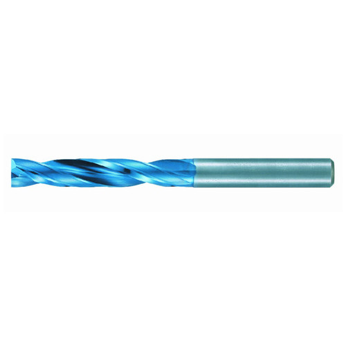 Nachi 0721758 | 17.00mm Diameter x 16.00mm Shank x 165.00mm OAL 2 Flute Aqua EX Coated Carbide Screw Machine Length Drill Bit