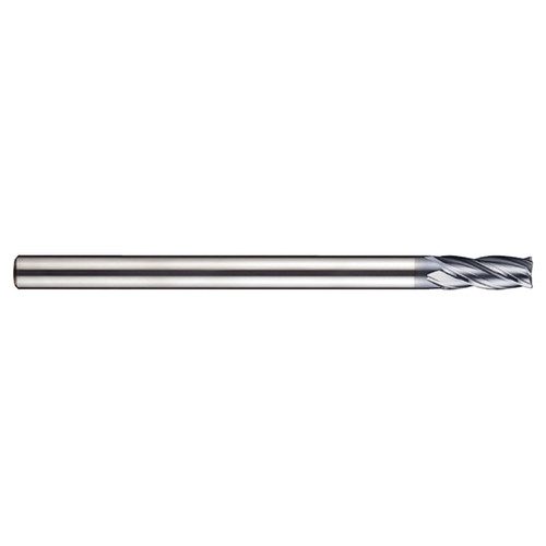 YG1 GMF20933 | 0.1250" Diameter x 0.2500" Shank x 0.3125" LOC x 2.3750" OAL x 0.0300" Radius 4 Flute AlCrN Coated Carbide Corner Radius End Mill