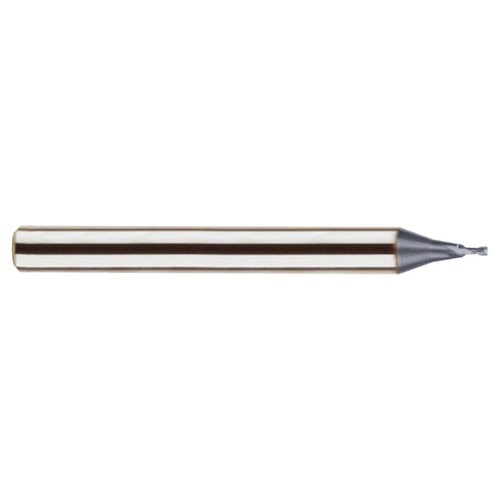 YG1 GMF23928 | 0.004" Diameter x 1/8" Shank x 0.008" LOC x 1-1/2" OAL x 30 Degree Helix Angle 2 Flute Y-Coated Carbide GMF23 Square End Mill