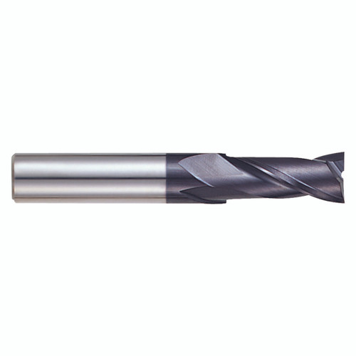 YG1 EM810090 | 0.3500" Diameter x 0.3937" Shank x 0.7480" LOC x 2.7559" OAL 2 Flute ALTiN Coated Carbide Square End Mill