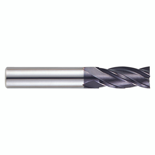 YG1 EM817100 | 10.00mm Diameter x 10.00mm Shank x 30.00mm LOC x 90.00mm OAL x 30 Degree Helix Angle 4 Flute ALTiN Coated Carbide Square End Mill