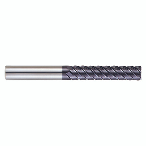 YG1 EM834060 | 6.00mm Diameter x 6.00mm Shank x 26.00mm LOC x 70.00mm OAL x 45 Degree Helix Angle 6 Flute ALTiN Coated Carbide Square End Mill