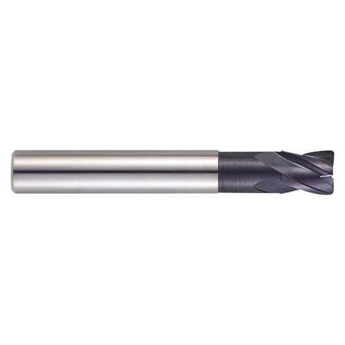YG1 EM839025 | 2.50mm Diameter x 6.00mm Shank x 3.00mm LOC x 50.00mm OAL x 0.25mm Radius x 30 Degree Helix Angle 4 Flute ALTiN Coated Carbide Corner Radius End Mill