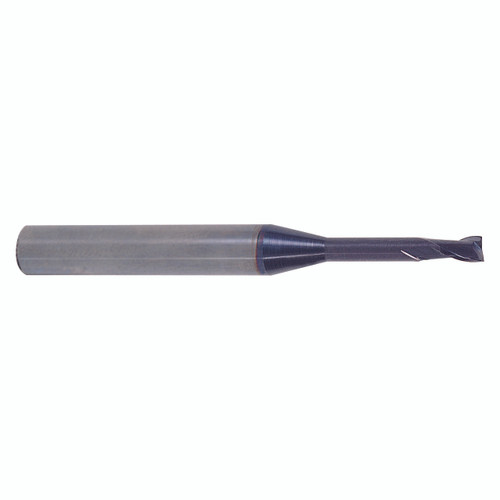 YG1 EM883977 | 0.1200" Diameter x 0.2362" Shank x 0.1772" LOC x 1.9685" OAL 2 Flute ALTiN Coated Carbide Square End Mill