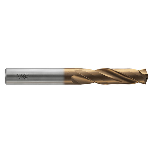 YG1 DGN506134 | 13.40mm Diameter x 14.00mm Shank x 60.00mm Flute Length x 107.00mm OAL x 140 Degree Point Angle 2 Flute Z-Coated Carbide DGN506 Coolant Fed Drill