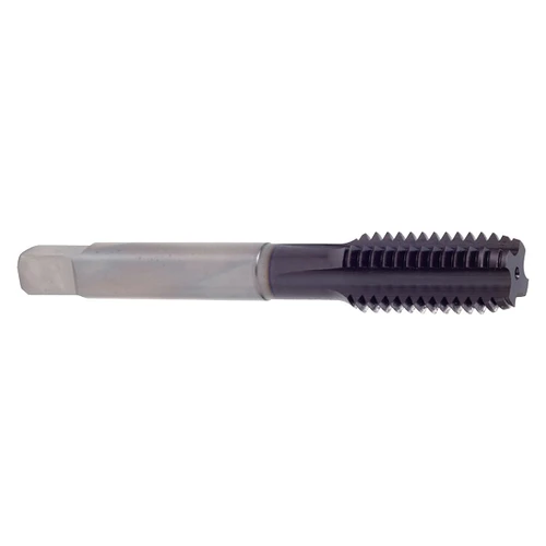 YG1 TR323 | UNC #10 - 24 Size x 4.93mm Shank x 13.49mm Thread Length x 60.45mm OAL Modified Bottoming Chamfer H3 4 Flute TiALN Coated HSS-PM TR Straight Flute Tap