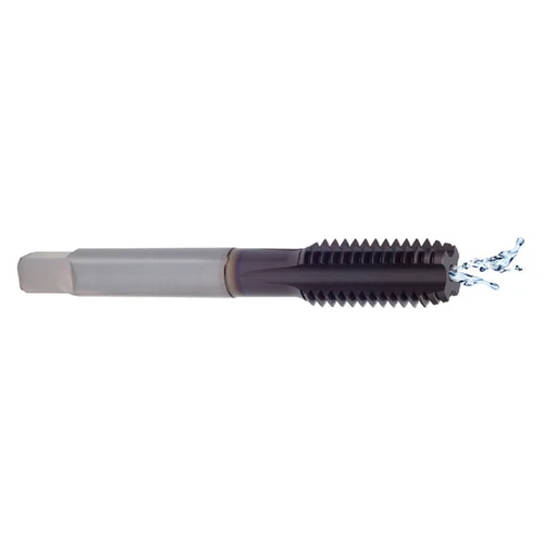 YG1 TR323A | UNC #10 - 24 Size x 4.93mm Shank x 13.49mm Thread Length x 60.45mm OAL Modified Bottoming Chamfer H3 4 Flute TiALN Coated HSS-PM TR-A Straight Flute Tap