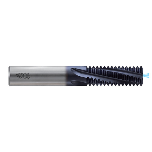 YG1 L421D360 | M8 x 1.25 Thread x 0.2350" Diameter x 0.2500" Shank x 2.5000" OAL 3 Flute TiAIN Coated Carbide Helical Flute Thread Mill