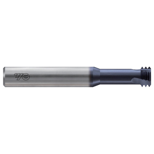 YG1 L12DE480 | 3/8" x 16 Thread x 0.2640" Diameter x 0.3750" Shank x 2.5000" OAL 3 Flute TiAIN Coated Carbide Helical Flute Thread Mill