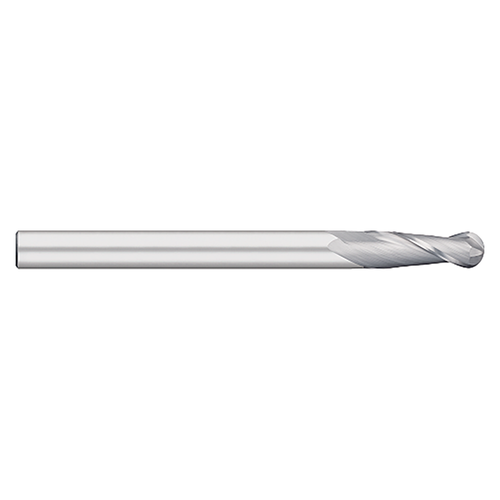 Titan USA TC18048 | 0.7500" (3/4) Diameter x 0.7500" (3/4) Shank x 3.0000" (3) LOC x 6.0000" (6) OAL 2 Flute Uncoated Carbide Ball End Mill