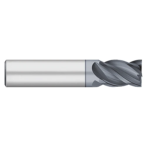Titan USA TC21148 | 0.5000" (1/2) Diameter x 0.5000" (1/2) Shank x 0.6250" (5/8) LOC x 2.5000" (2-1/2) OAL 4 Flute AlCrO-MAX Coated Carbide Square End Mill