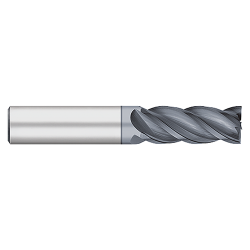 Titan USA TC21827 | 0.2500" (1/4) Diameter x 0.2500" (1/4) Shank x 0.7500" (3/4) LOC x 2.5000" (2-1/2) OAL 4 Flute AlCrO-MAX Coated Carbide Square End Mill