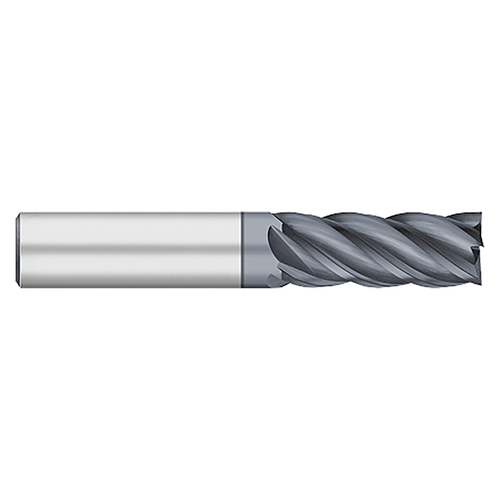 Titan USA TC25836 | 0.2500" (1/4) Diameter x 0.2500" (1/4) Shank x 0.7500" (3/4) LOC x 2.5000" (2-1/2) OAL 5 Flute AlCrO-MAX Coated Carbide Square End Mill
