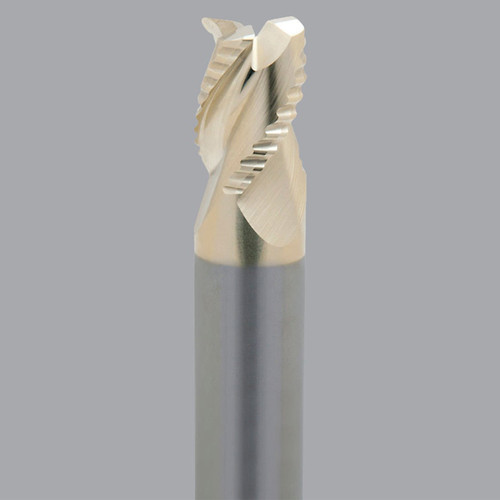 Onsrud AMC800397 | 0.500" Diameter x 0.500" Shank x 0.625" LOC x 3.000" OAL x 0.060" Radius 3 Flute Solid Carbide Corner Radius End Mill