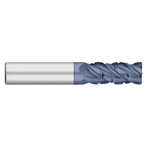 Titan USA TC29832 | 0.5000" (1/2) Diameter x 0.5000" (1/2) Shank x 3.0000" (3) OAL x 0.0400" Radius 4 Flute ALTIN Coated Carbide Roughing End Mill
