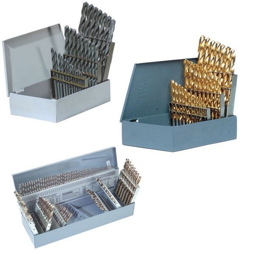 Precision Twist Drill 5995683 | 1/16" to 1/2" by 64ths, #1 to #60, A to Z 118 Degree Point High Speed Steel Jobber Length Drill Set