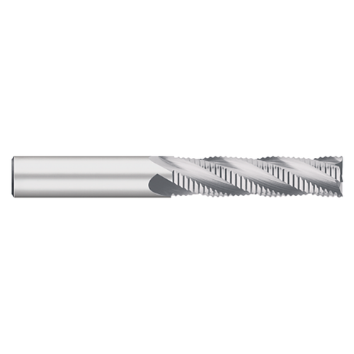 Titan USA TC20650 | 0.7500" (3/4) Diameter x 0.7500" (3/4) Shank x 6.0000" (6) OAL x 3.0000" (3) LOC 4 Flute Uncoated Carbide Roughing End Mill