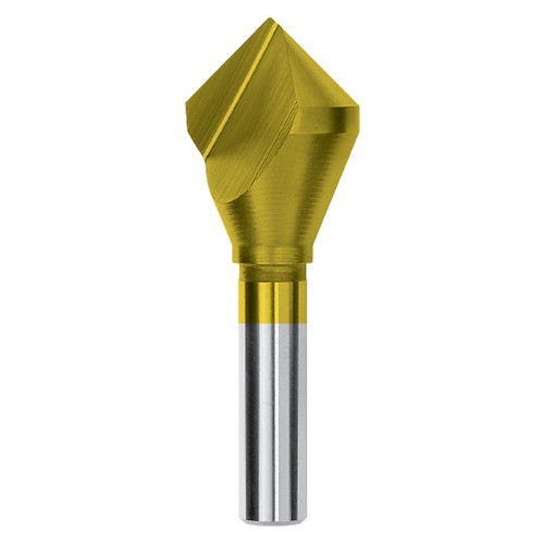 Magafor 84482312000 | 0.3150" Diameter 120 Degree Included Angle Single Flute M35/TiN 4823 Countersink