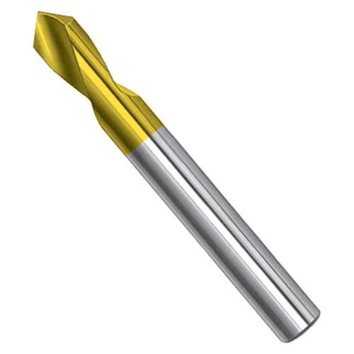Magafor 80089512700 | 1/2" Diameter x 1-3/8" Flute Length x 4" OAL 90 Degree Angle TiN Coated Spotting Drill