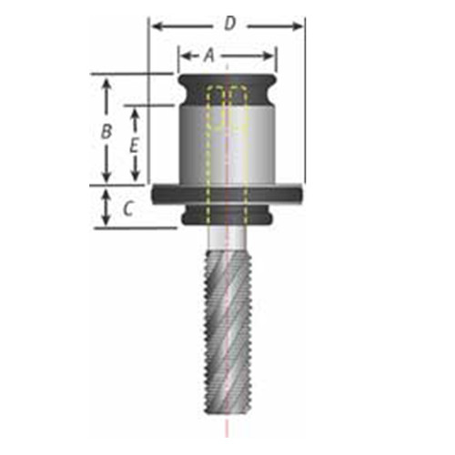 Techniks 48/13-4209C | 1/2 NPT Size x 0.687" Capacity x 0.687" Shank x 1.890" Width ANSI 3 Bearing steel Rigid Tap Collet