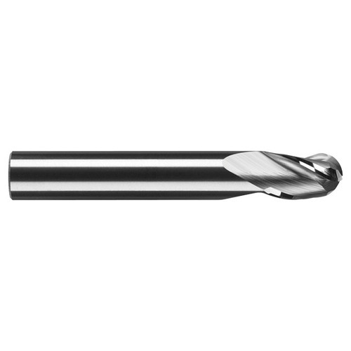 RobbJack MSB-301-10-A | 10.00mm Diameter x 10.00mm Shank x 66.00mm OAL 3 Flute AlTiN Coated Ball End Mill