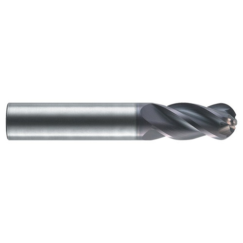RobbJack MXG-402-08-BN-FL | 8.00mm Diameter x 8.00mm Shank x 63.00mm OAL 4 Flute AlTiN Coated Ball End Mill
