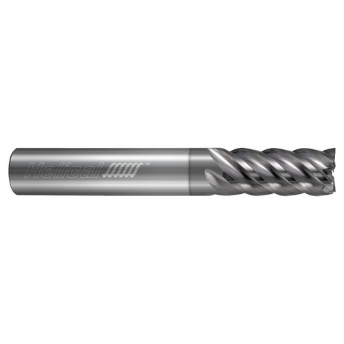 Helical Solutions 88991 | 0.5000" Diameter x 0.5000" Shank x 3.0000" OAL x 1.0000" LOC 5 Flute Uncoated Square End Mill