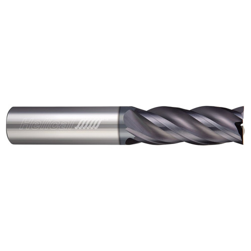 Helical Solutions 88157 | HSV-4 0.1562" Diameter x 0.1875" Shank x 3.0000" OAL x 1.0000" LOC 4 Flute Aplus Coated Square End Mill