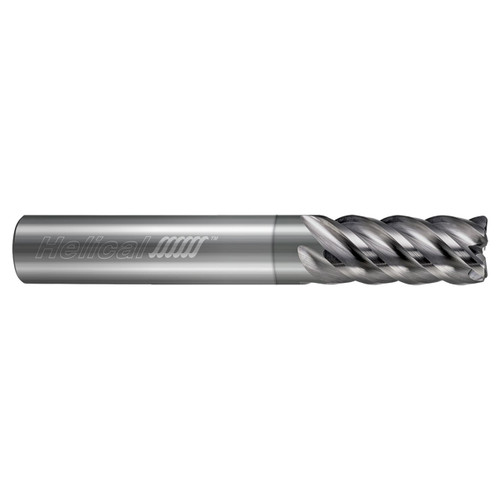 Helical Solutions 88916 | 0.5000" Diameter x 0.5000" Shank x 2.5000" OAL x 0.0300" Radius 5 Flute Nplus Coated Corner Radius End Mill