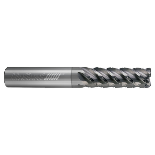 Helical Solutions 88924 | HVAL-C-5 0.1875" Diameter x 0.2500" Shank x 2.5000" OAL x 0.0100" Radius 5 Flute Nplus Coated Corner Radius End Mill