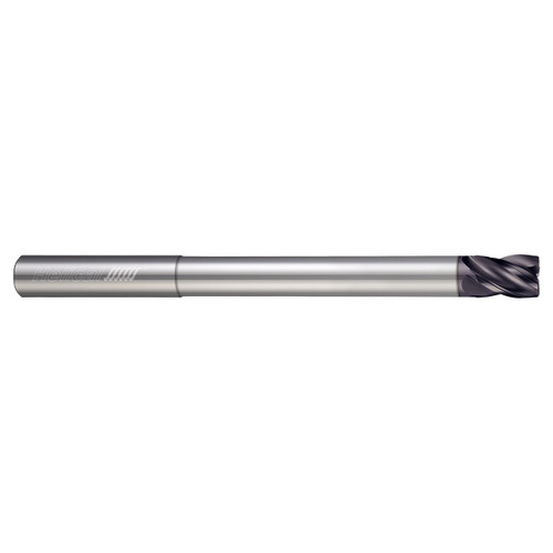 Helical Solutions 88564 | HSV-RN-4 0.1250" Diameter x 0.1250" Shank x 3.0000" OAL x 0.0100" Radius 4 Flute Aplus Coated Corner Radius End Mill