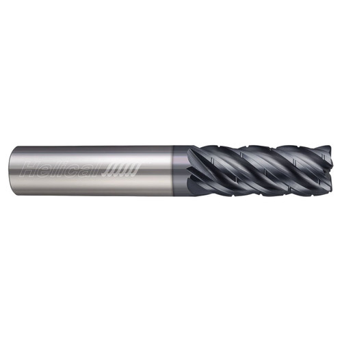 Helical Solutions 88500 | HEV-C-5 0.5000" Diameter x 0.5000" Shank x 3.0000" OAL x 0.0200" Radius 5 Flute Aplus Coated Corner Radius End Mill