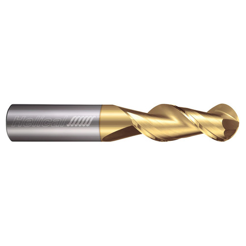 Helical Solutions 88713 | 0.1250" Diameter x 0.1250" Shank x 2.5000" OAL x 0.8750" LOC 2 Flute Uncoated Ball End Mill