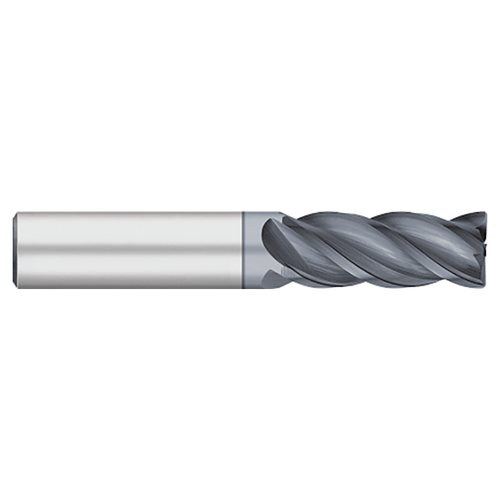 Titan USA TC21306 | 0.2500" Diameter x 0.2500" Shank x 2.5000" OAL x 0.0050" Corner Radius 4 Flute ALCRO-MAX Coated carbide Corner Radius End Mill