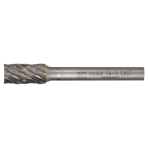 Pferd 24069 | 24069 3/8" Diameter x 1/4" Shank x 2-1/2" OAL x 3/4" LOC Annealed cast iron Burr