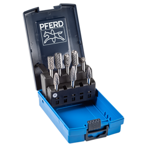 Pferd 21728011 | 28011 1/4" Shank Diameter OMNI Cut Annealed cast iron Burr Set