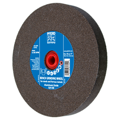 Pferd 39008722 | 61742 6" Diameter x 3/4" Width 80 Grit Cast iron Grinding Wheel